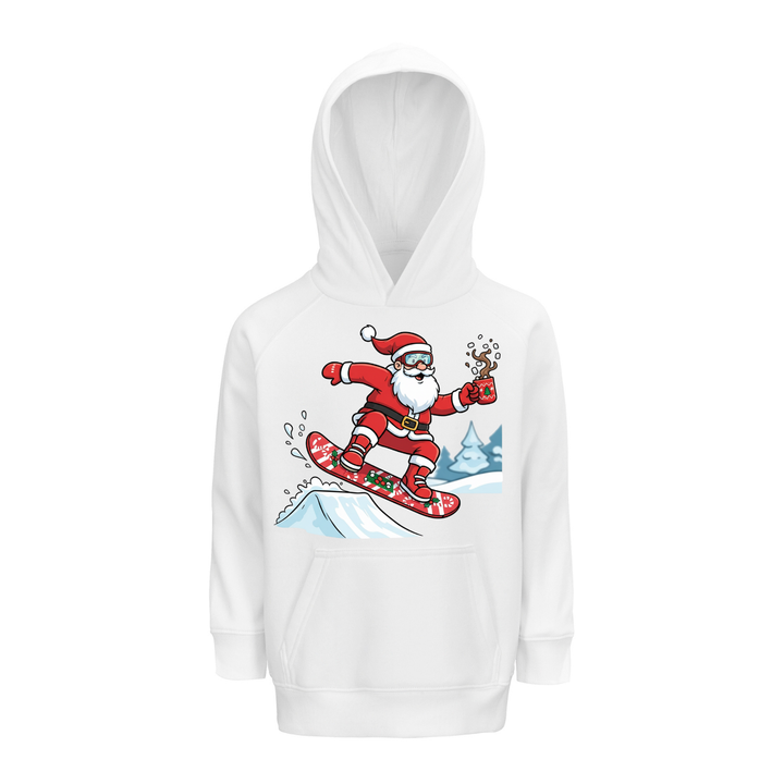 SNOWBOARD SANTA Hoodie-Kids