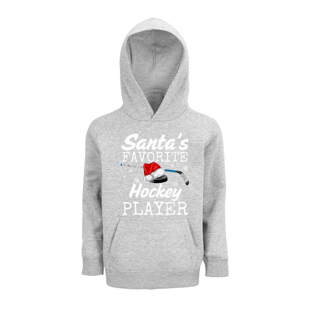 SANTAS FAVORITE HOCKEY PLAYER Hoodie-Kids