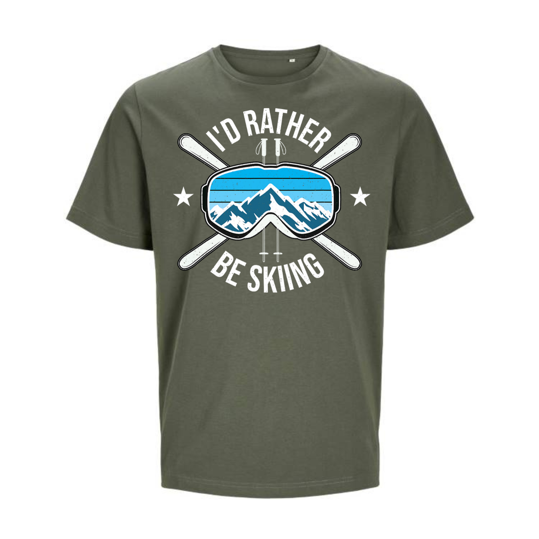 I'D RATHER BE SKIING T-Unisex