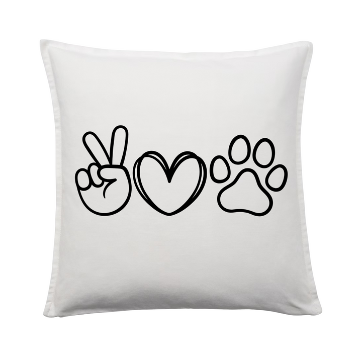 PEACE LOVE PAW Kissenbezug