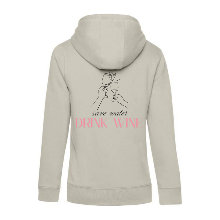 SAVE WATER DRINK WINE Hoodie-Damen