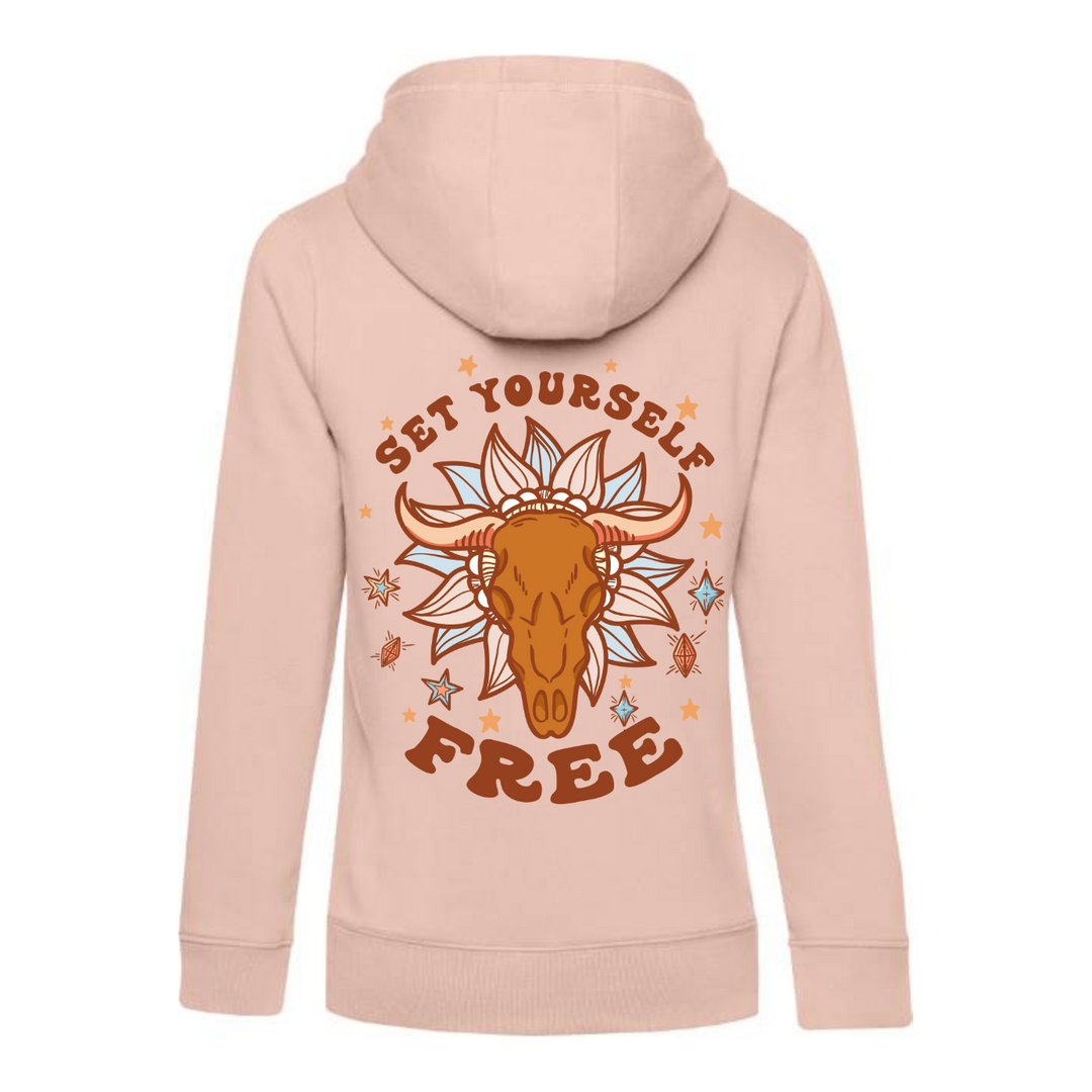 SET YOURSELF FREE Hoodie-Damen
