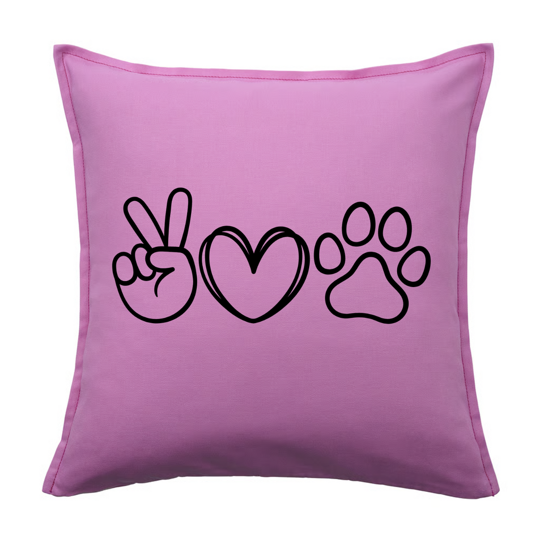 PEACE LOVE PAW Kissenbezug