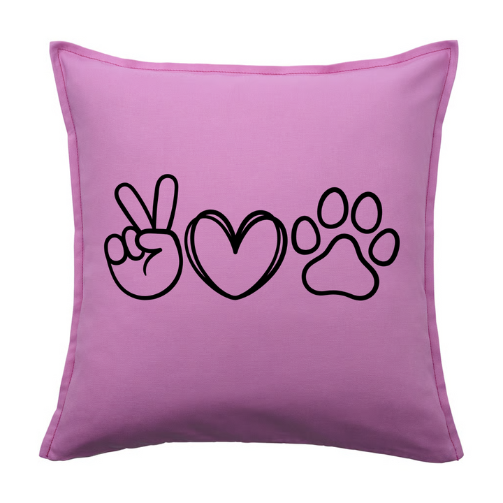 PEACE LOVE PAW Kissenbezug