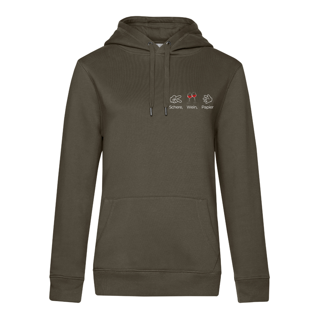 SCHERE WEIN PAPIER Hoodie-Damen