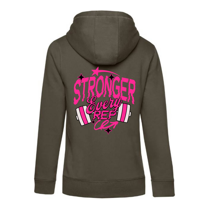 STRONGER EVERY REP Hoodie-Damen