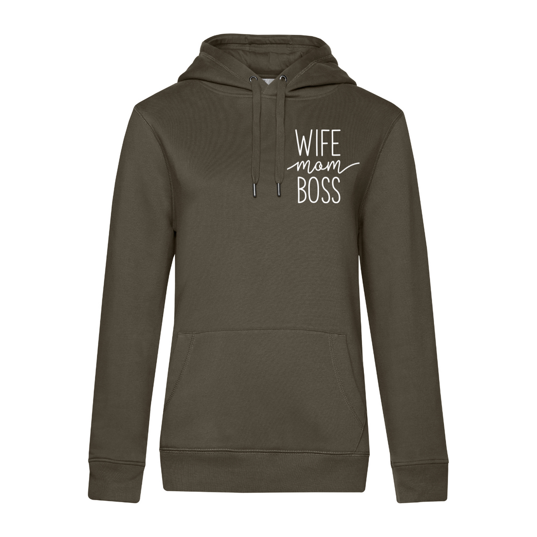 WIFE MOM BOSS Hoodie-Damen