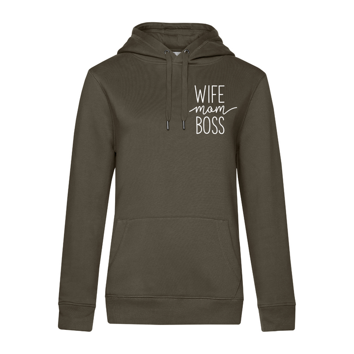 WIFE MOM BOSS Hoodie-Damen