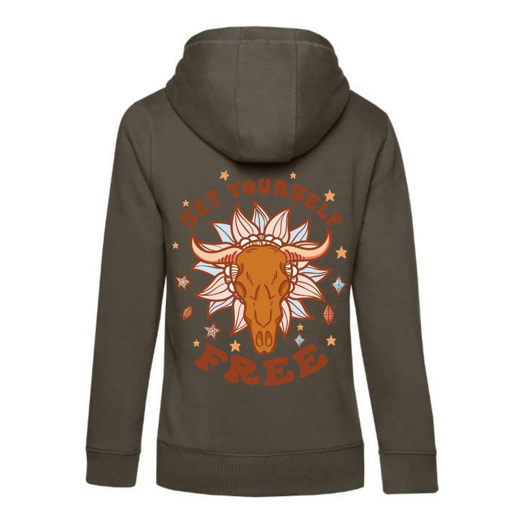 SET YOURSELF FREE Hoodie-Damen