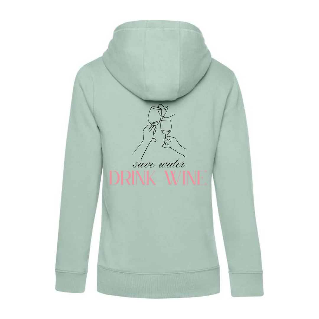 SAVE WATER DRINK WINE Hoodie-Damen