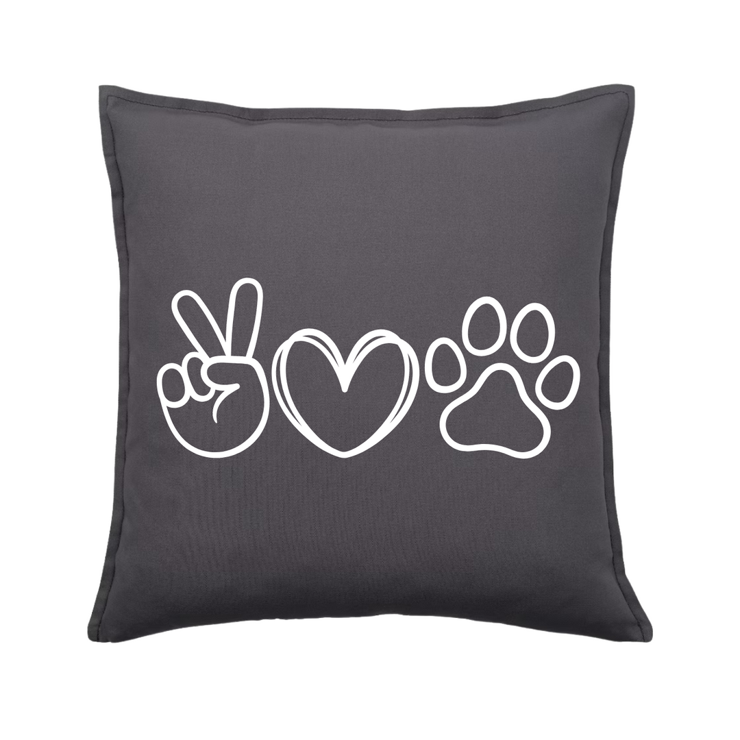 PEACE LOVE PAW Kissenbezug