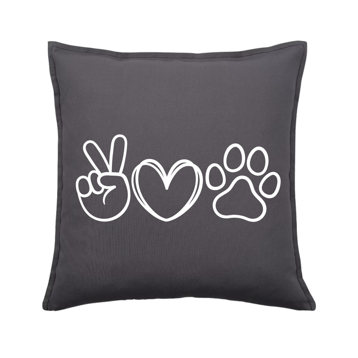 PEACE LOVE PAW Kissenbezug