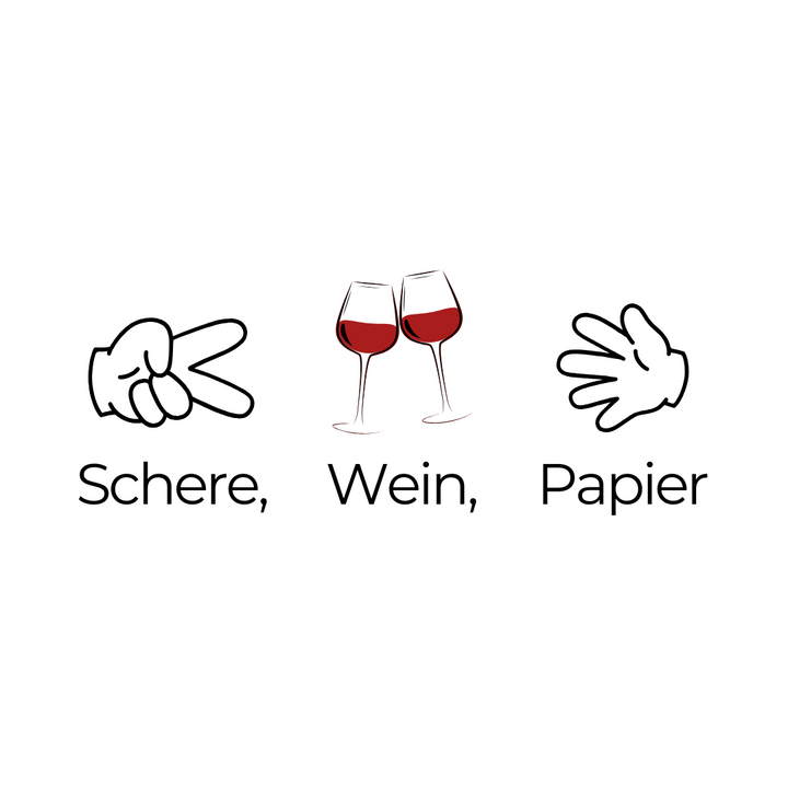 SCHERE WEIN PAPIER Hoodie-Damen